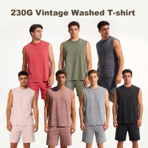 240g washable collarless shirt